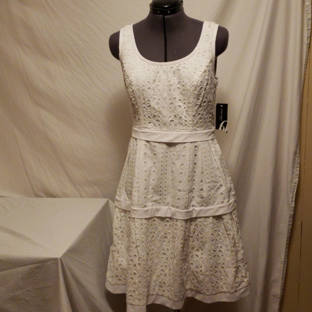 White eyelet dress